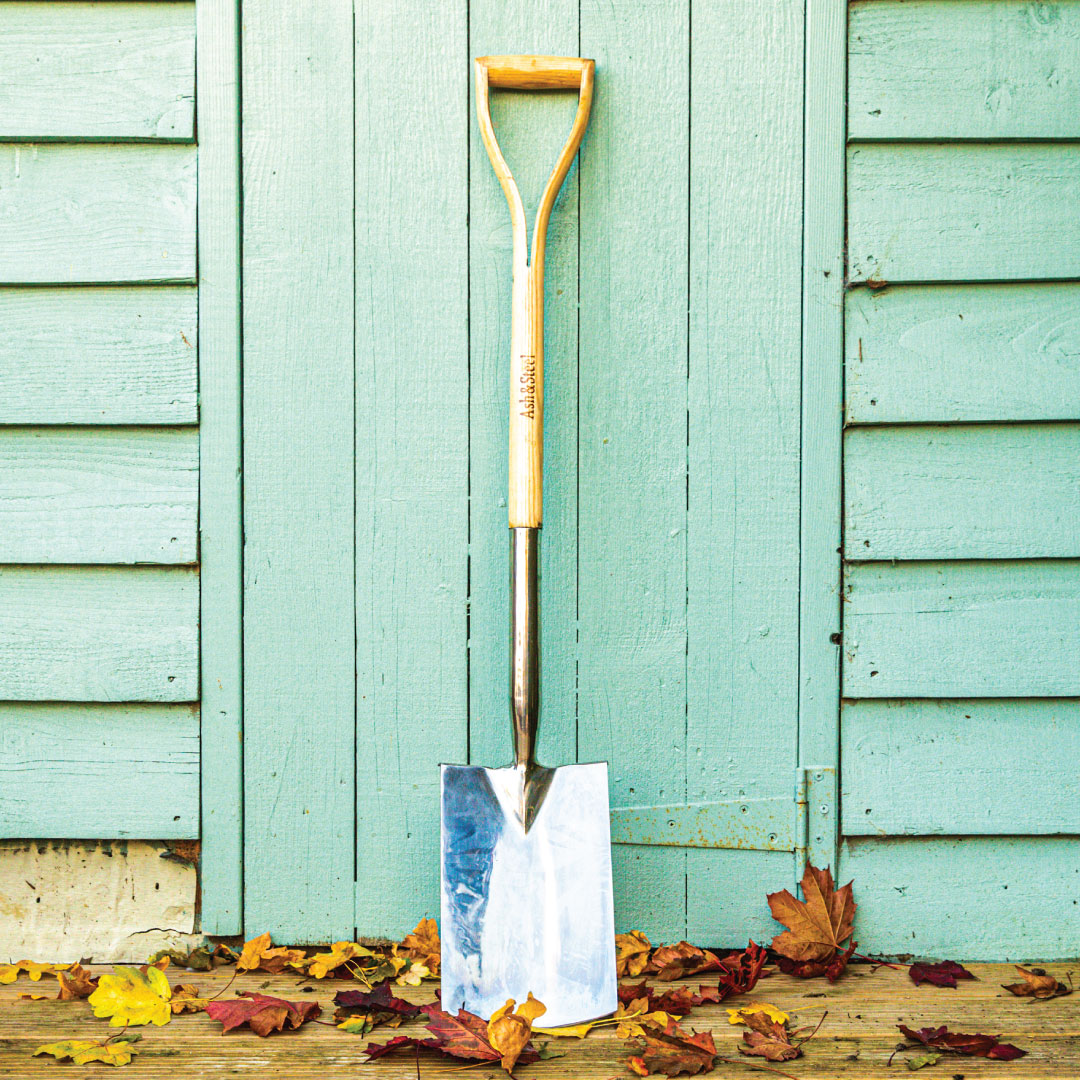 Heavy Duty Stainless Steel Garden Digging Spade with Ash Handle